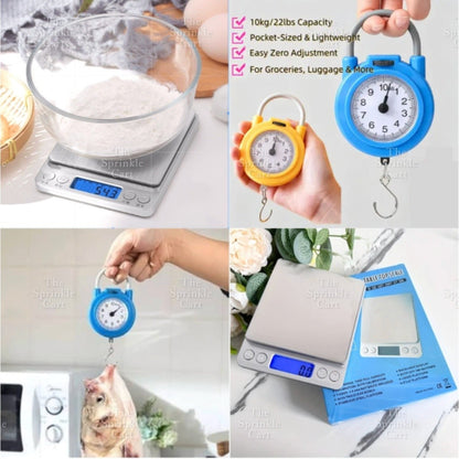 Portable Electronic Weighing Scale Digital and Hanging Hook Type for Kitchen and Baking Use TSC