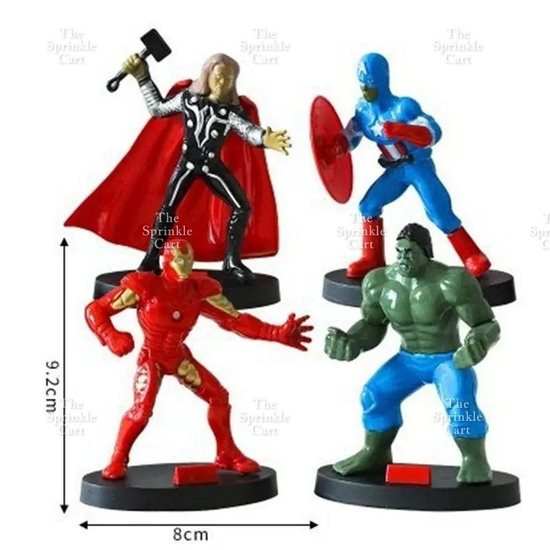 Superhero League  and Transportation Vehicle Boy Theme Cake Toy Topper Decoration TSC