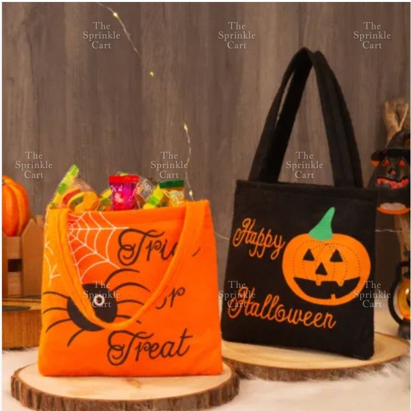 Trick or Treat Goodie Candy Bag and Bucket for Adult Children Halloween Party TSC