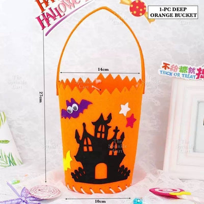 Trick or Treat Goodie Candy Bag and Bucket for Adult Children Halloween Party TSC