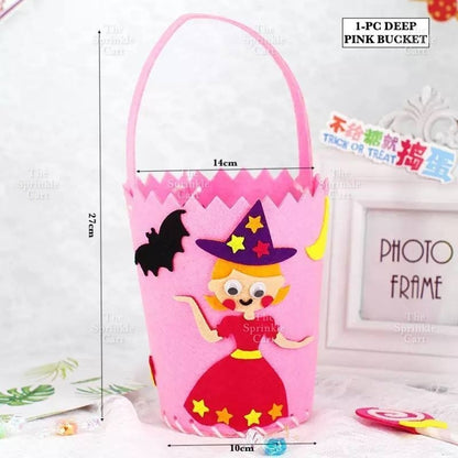 Trick or Treat Goodie Candy Bag and Bucket for Adult Children Halloween Party TSC