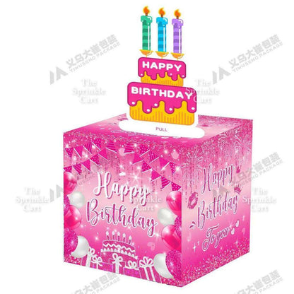 Surprise Money Pulling Box with Plastic for Cake and DIY Gift Birthday Christmas and Other Occasions TSC