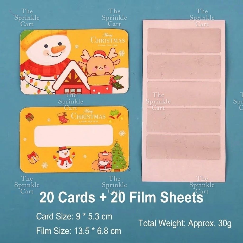 Christmas Scratch Card DIY Children Handwritten Surprise Gift Award TSC