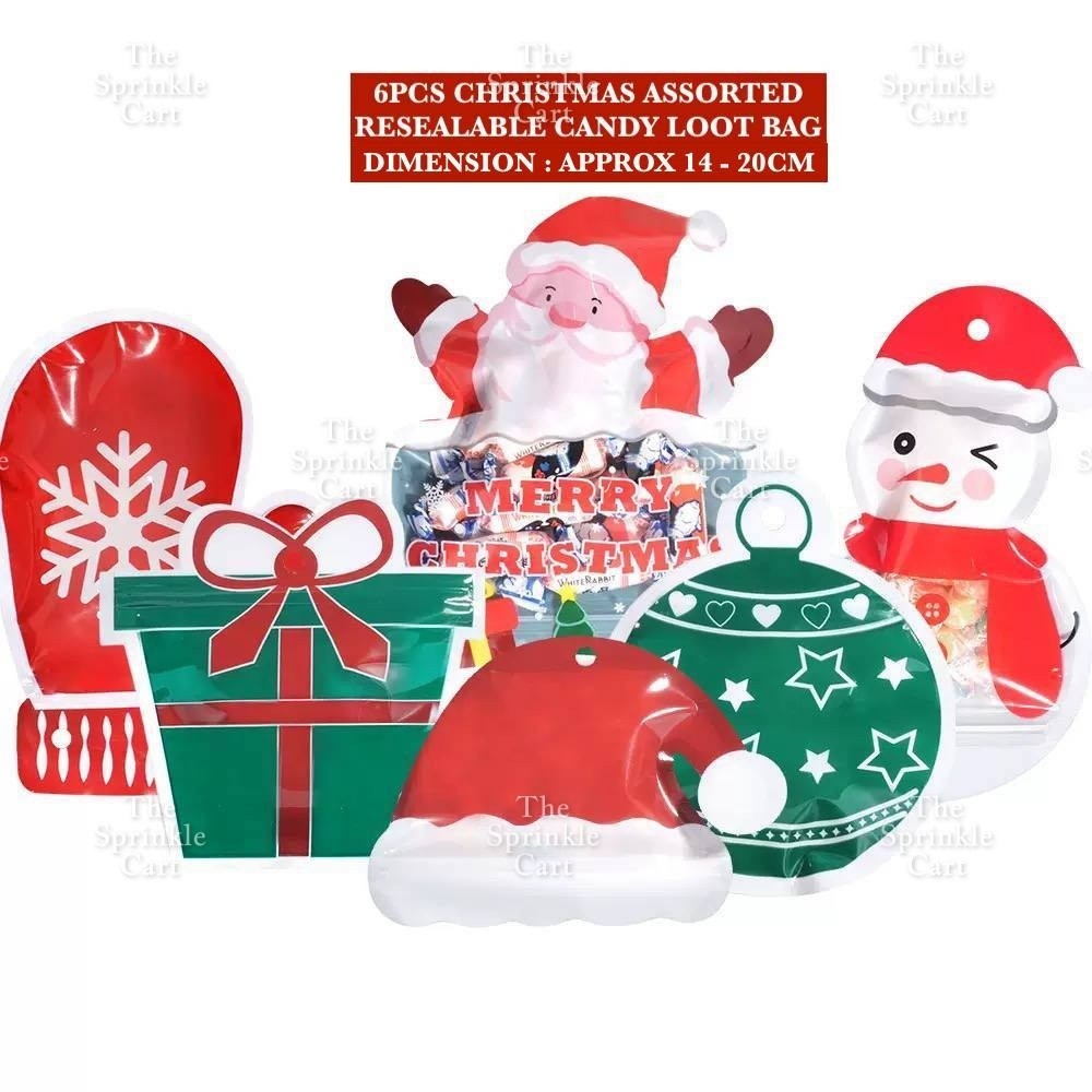 Christmas Theme Resealable OPP and Loot Bag Goodies Packaging TSC