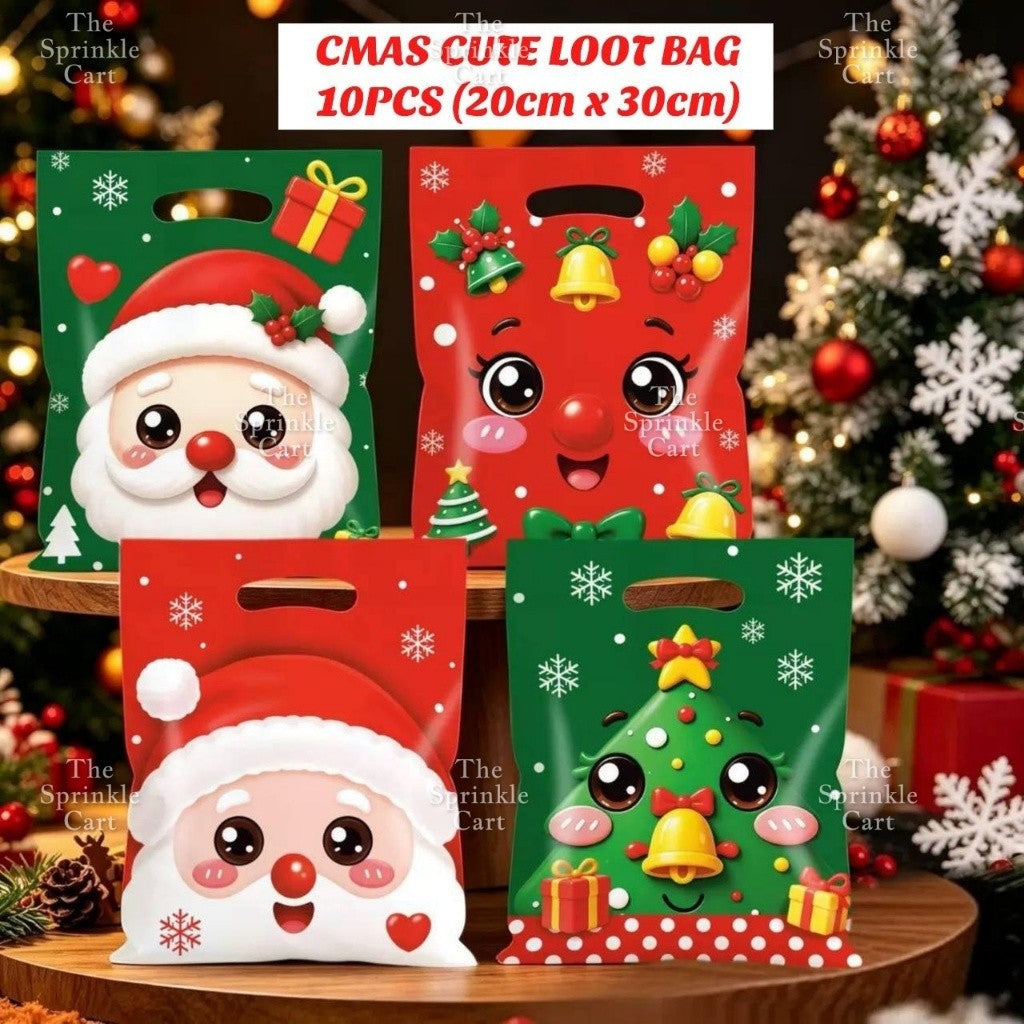 Christmas Theme Resealable OPP and Loot Bag Goodies Packaging TSC