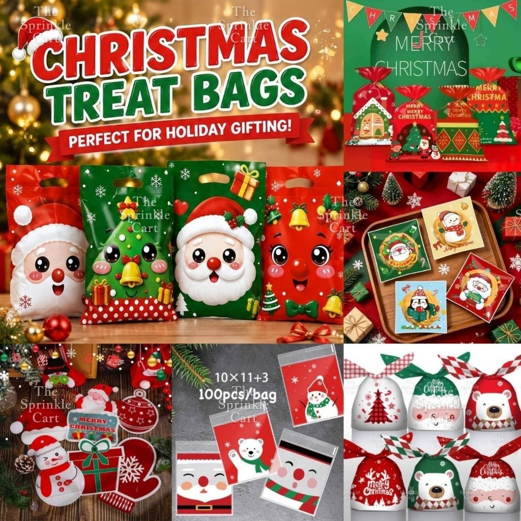 Christmas Theme Resealable OPP and Loot Bag Goodies Packaging TSC
