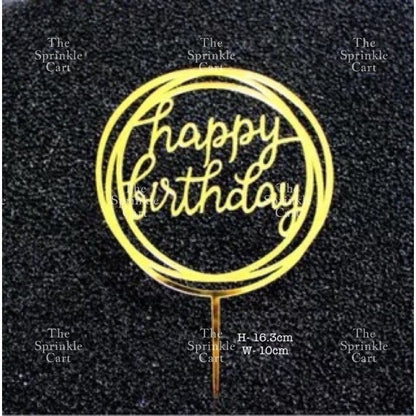 Acrylic Glitter Paper Happy Birthday Mr & Mrs Girl Boy Cake Topper Party Supplies