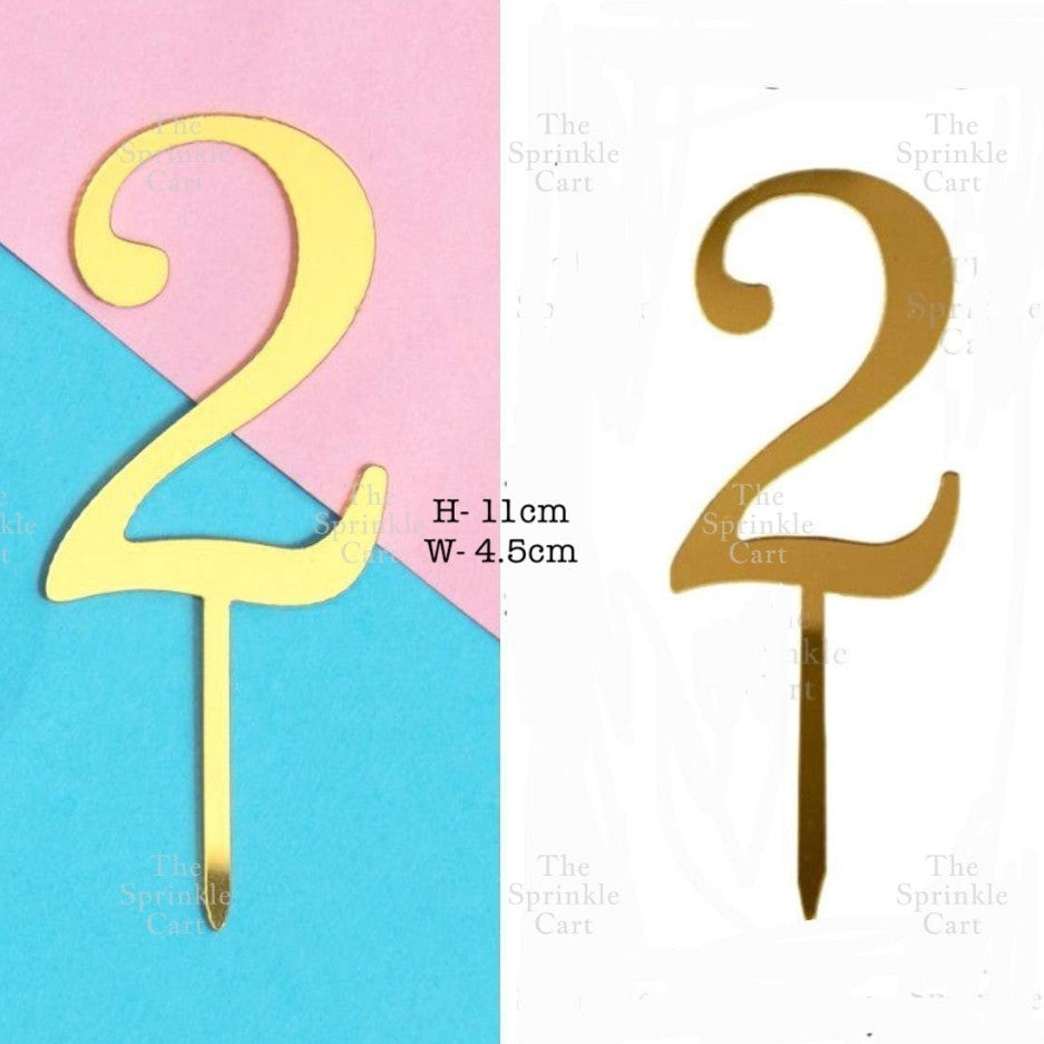Acrylic Number Cake Topper Glitter Crown Diamond Happy Birthday Number Cupcake Topper