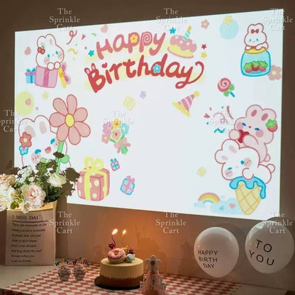 Mini Projector for Party Setup With Background Cards TSC