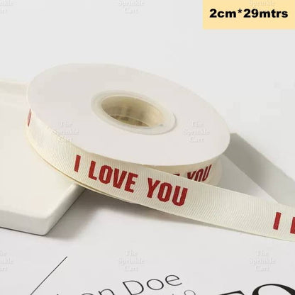 Printed Satin Ribbon DIY Flower Bouquet and Cake Gift Tie Packaging TSC