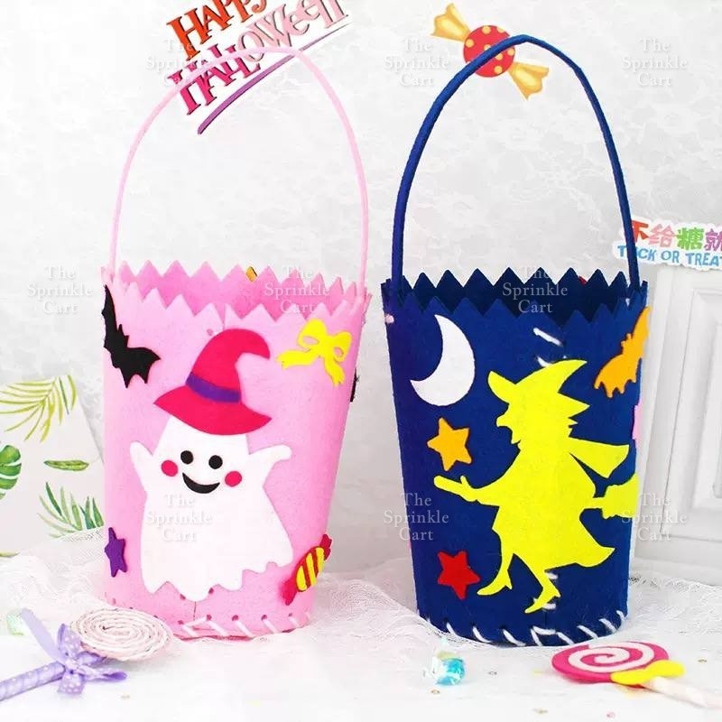 Trick or Treat Goodie Candy Bag and Bucket for Adult Children Halloween Party TSC