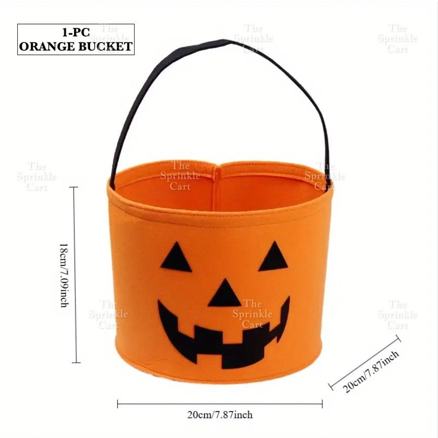 Trick or Treat Goodie Candy Bag and Bucket for Adult Children Halloween Party TSC