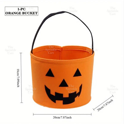 Trick or Treat Goodie Candy Bag and Bucket for Adult Children Halloween Party TSC