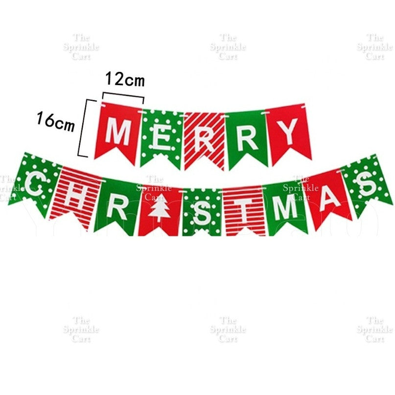 Merry Christmas Wall and Door Banner Hanging Backdrops Home Display Props TSC