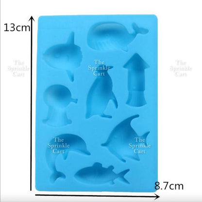 Under The Sea Theme Silicone Molder for Baking Cake Chocolate and Resin Clay DIY Craft TSC