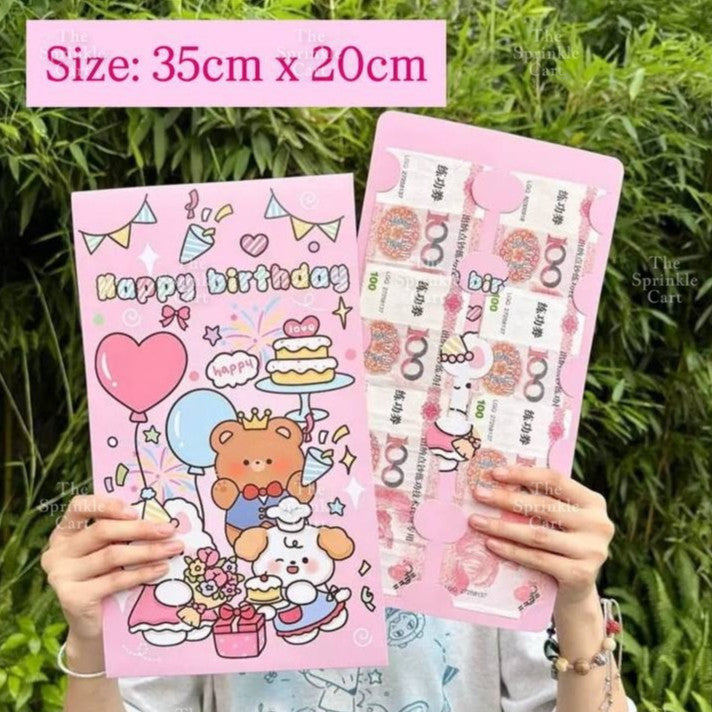 Surprise Money Accordion Angpao Envelope for Birthday Christmas Valentines and Mothers Day TSC