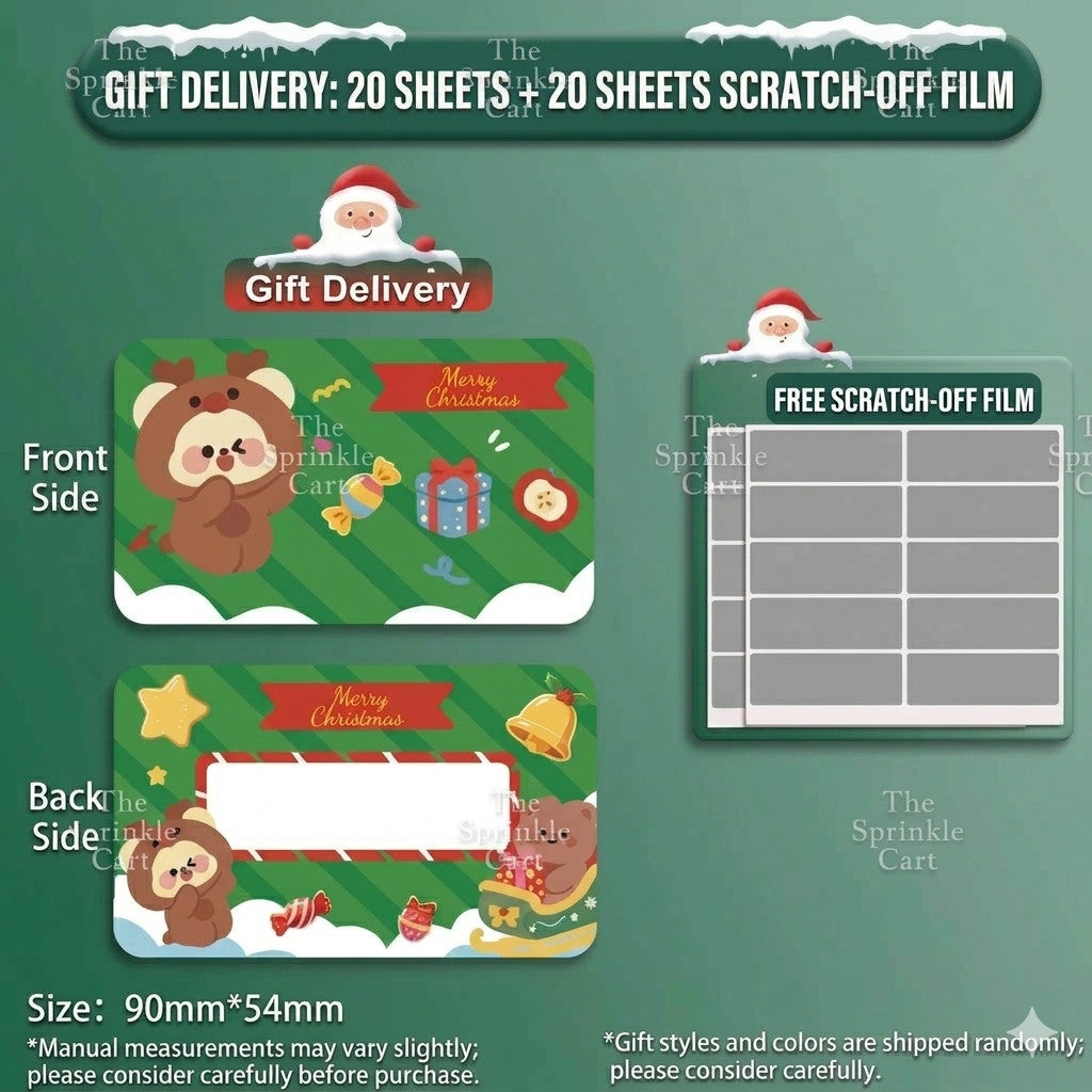 Christmas Scratch Card DIY Children Handwritten Surprise Gift Award TSC