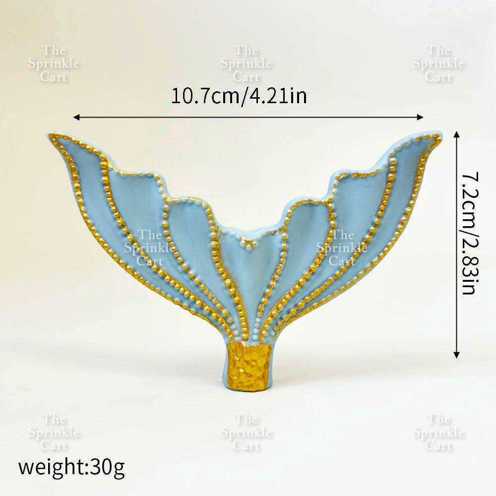 Mermaid Theme Toy Topper Silicone Molder Stencil for Cake Decoration TSC