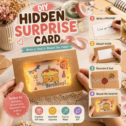Surprise Burning Card DIY Magic Fire Hidden Message Greeting Reveal TSC