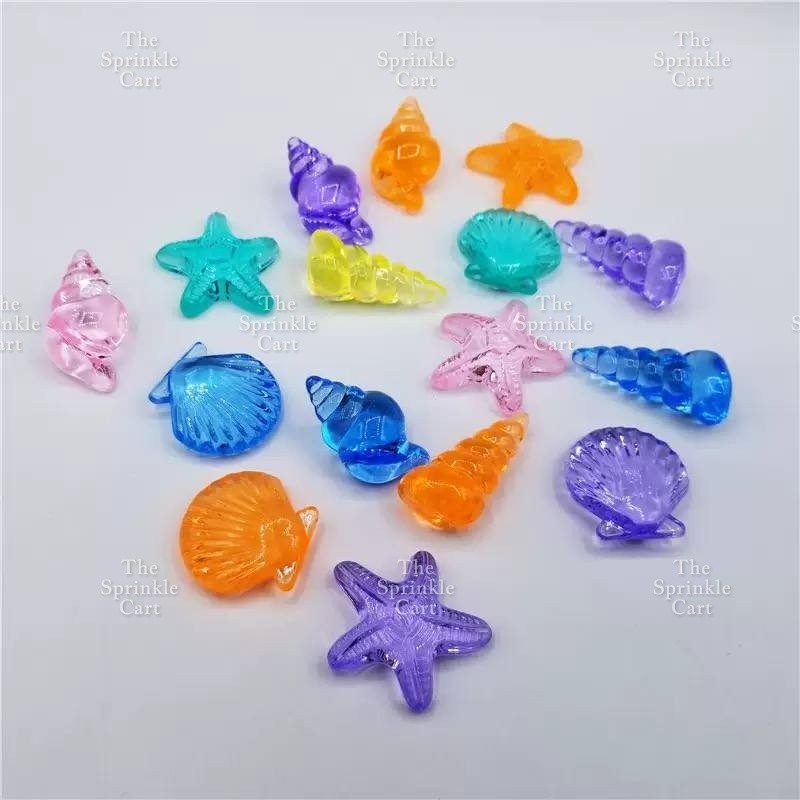 Translucent Crystal Resin Charms Toppers for DIY Cake Decoration Arts and Crafts TSC