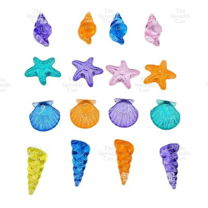 Translucent Crystal Resin Charms Toppers for DIY Cake Decoration Arts and Crafts TSC
