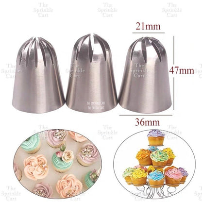 1M 2F 2D 6B 195 Nozzle Tip for Cake Icing Buttercream Pastry Decoration TSC