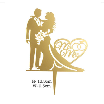 Acrylic Glitter Paper Happy Birthday Mr & Mrs Girl Boy Cake Topper Party Supplies
