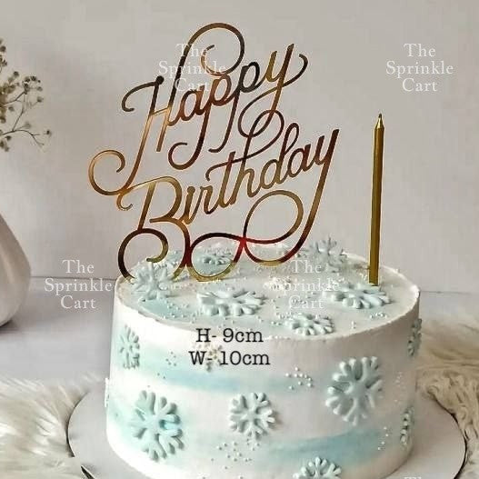 Acrylic Happy Birthday Happy Anniv & Baby Shower Cake Topper Birthday Wedding Party Decoration TSC