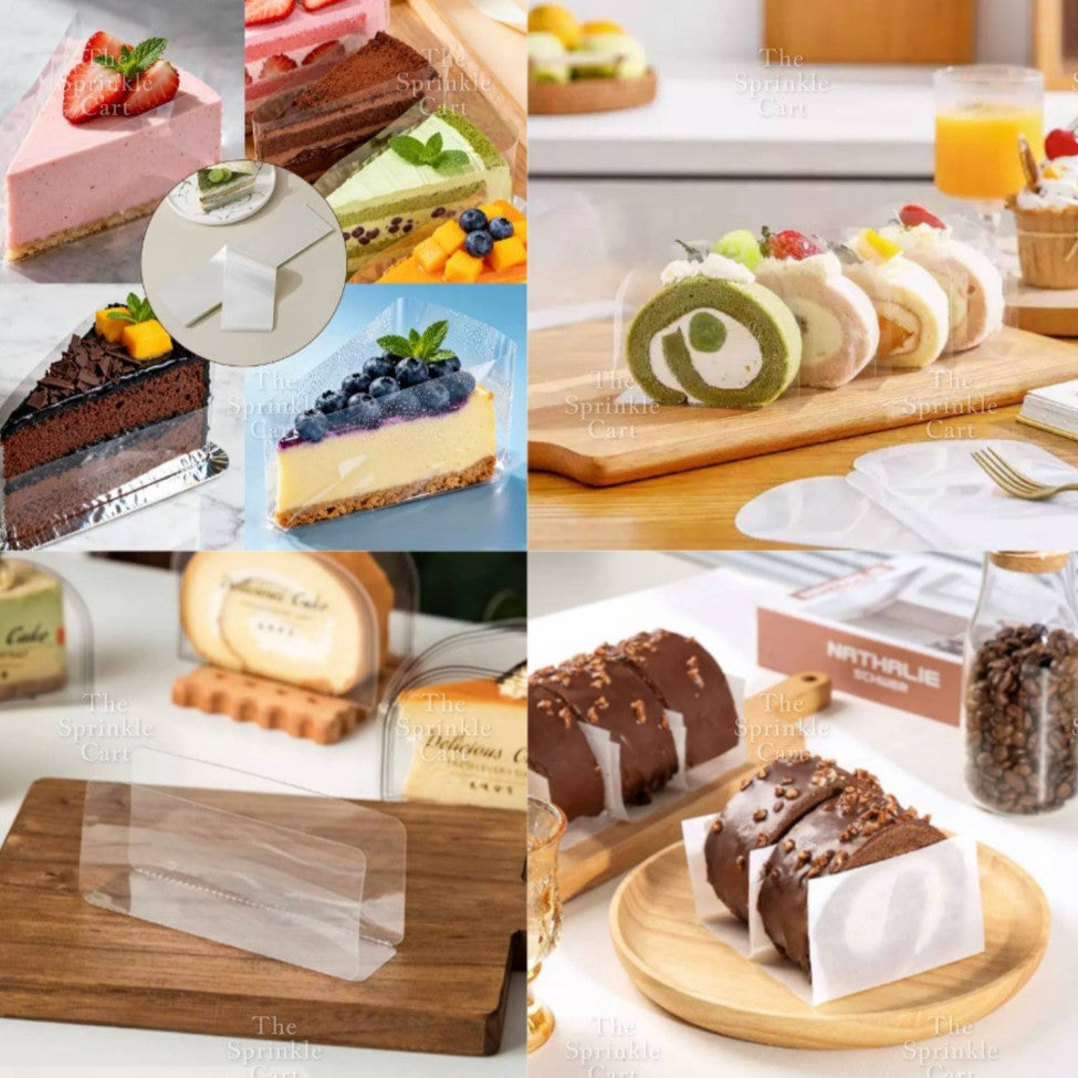 Swiss Roll Greaseproof Divider Liner and Cello Acetate Mousse Cake Border TSC