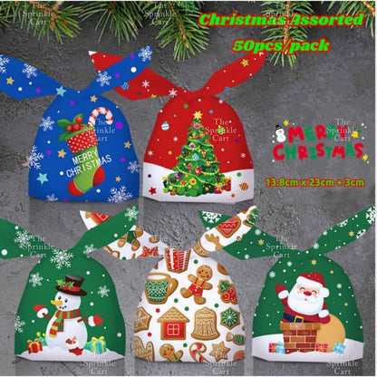 50pcs Christmas Halloween Candy Gift Loot Bag Packaging TSC