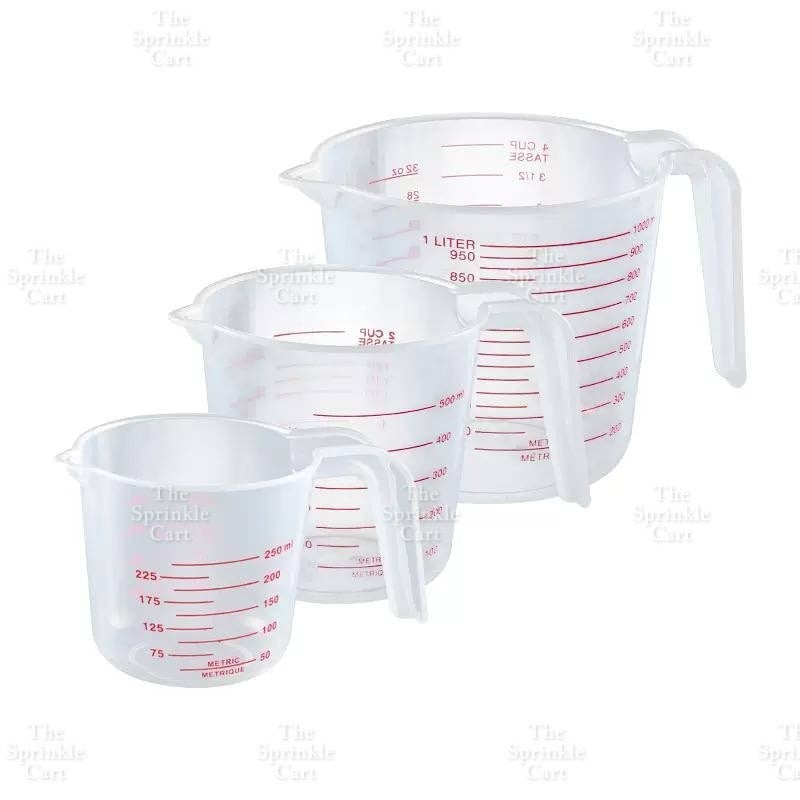 Large Capacity Multi-purpose Handheld Stackable Clear Measuring Cup Set TSC