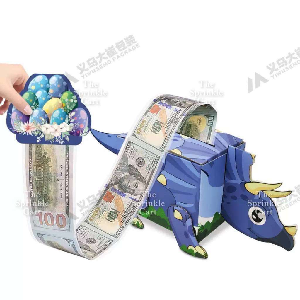 Surprise Money Pulling Box with Plastic for Cake and DIY Gift Birthday Christmas and Other Occasions TSC
