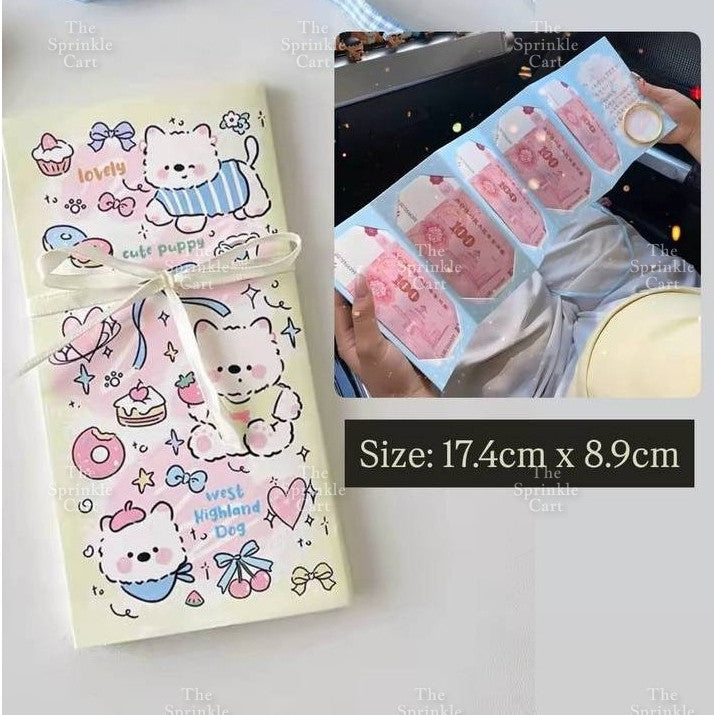 Surprise Money Accordion Angpao Envelope for Birthday Christmas Valentines and Mothers Day TSC