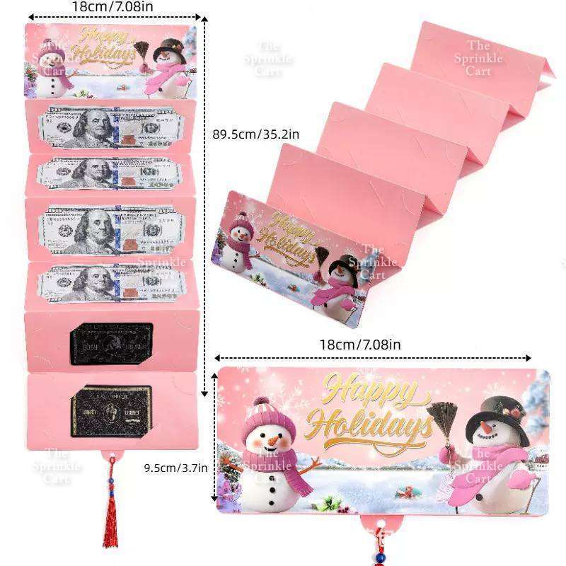 Surprise Money Accordion Angpao Envelope for Birthday Christmas Valentines and Mothers Day TSC