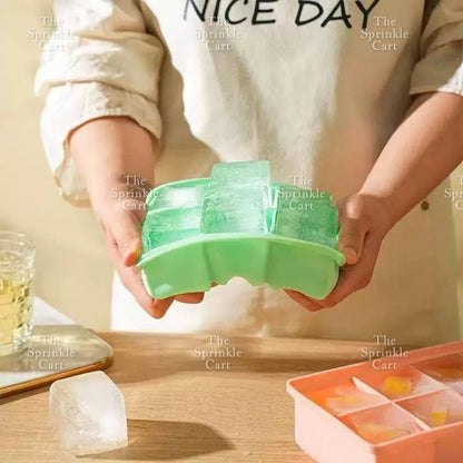 Random Color Silicone Ice Mold Tray with Lid Food Grade Compartment TSC