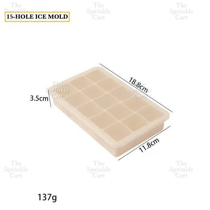 Random Color Silicone Ice Mold Tray with Lid Food Grade Compartment TSC