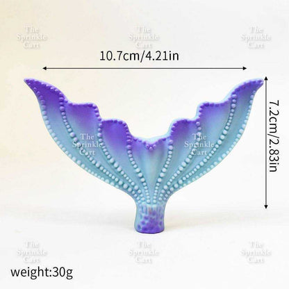 Mermaid Theme Toy Topper Silicone Molder Stencil for Cake Decoration TSC