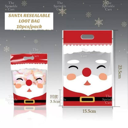 Christmas Theme Resealable OPP and Loot Bag Goodies Packaging TSC
