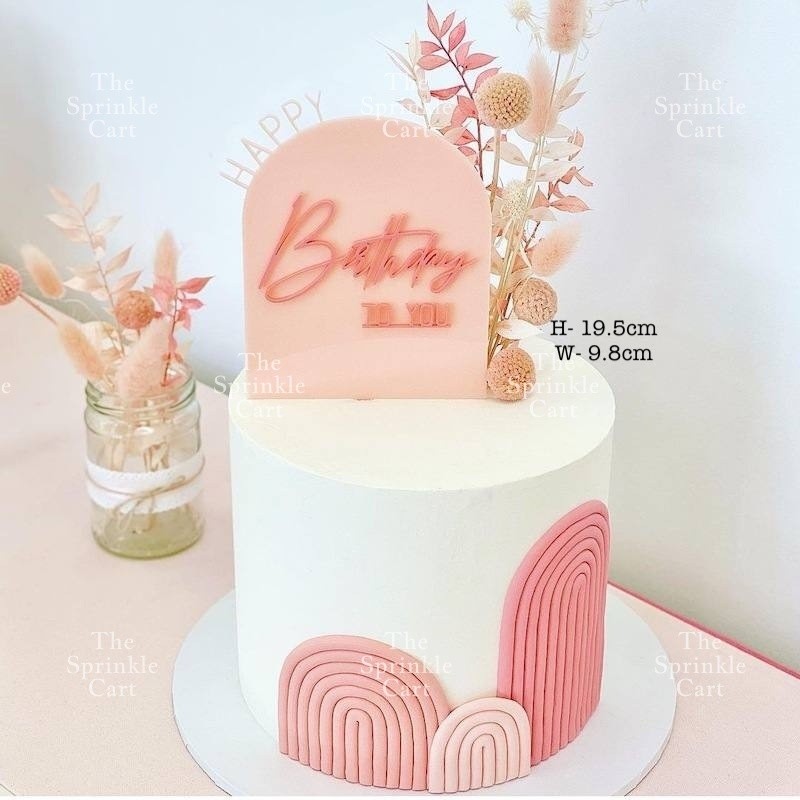 Acrylic Glitter Paper Happy Birthday Mr & Mrs Girl Boy Cake Topper Party Supplies