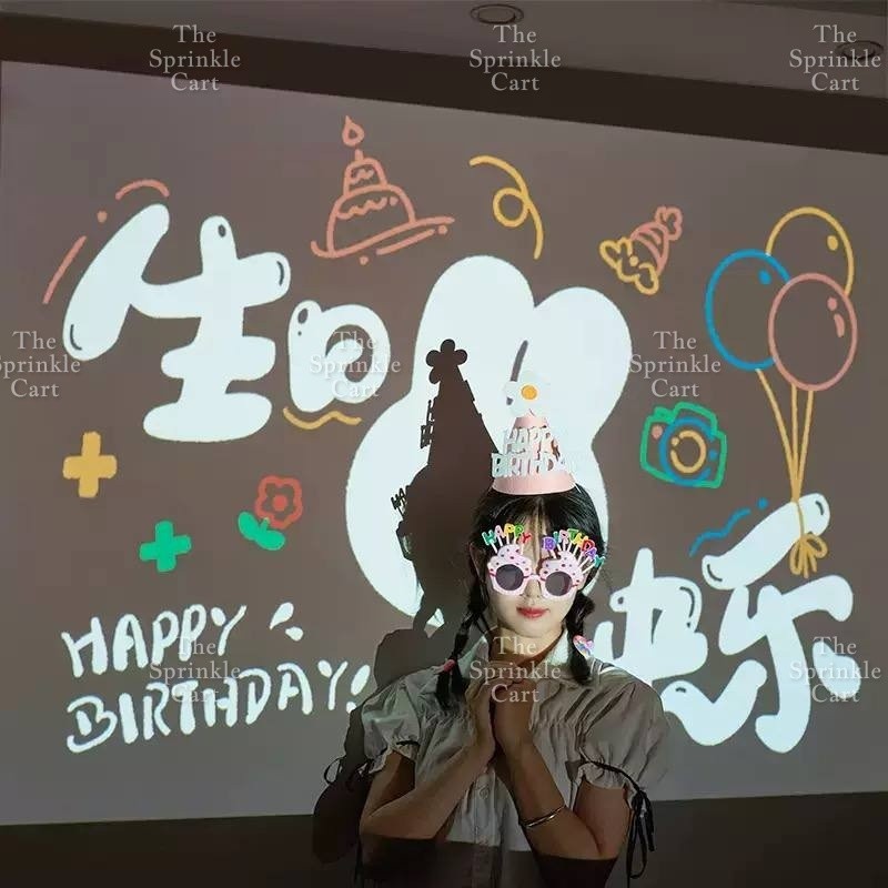 Mini Projector for Party Setup With Background Cards TSC