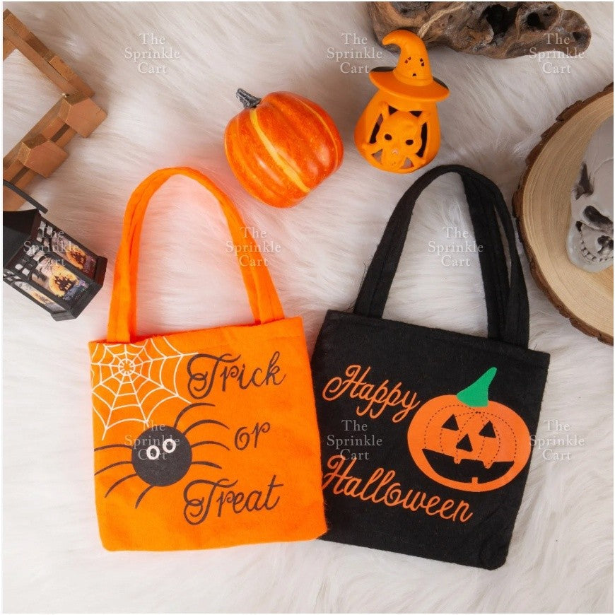 Trick or Treat Goodie Candy Bag and Bucket for Adult Children Halloween Party TSC