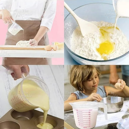 Large Capacity Multi-purpose Handheld Stackable Clear Measuring Cup Set TSC