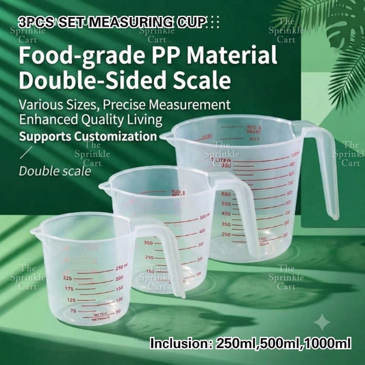Large Capacity Multi-purpose Handheld Stackable Clear Measuring Cup Set TSC