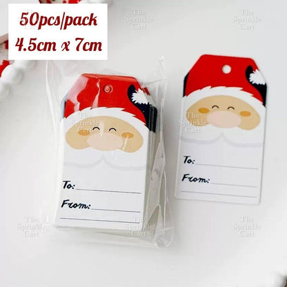 Christmas Sticker and Gift Tag DIY Food Box Sealing Label Packaging TSC