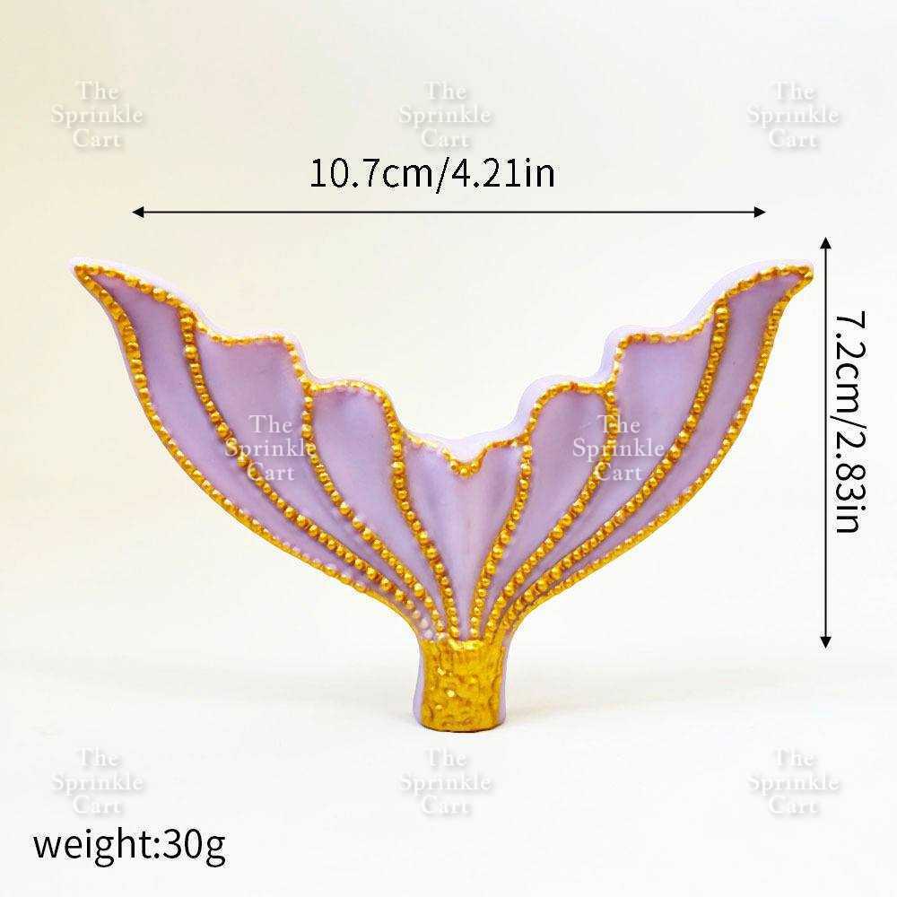 Mermaid Theme Toy Topper Silicone Molder Stencil for Cake Decoration TSC