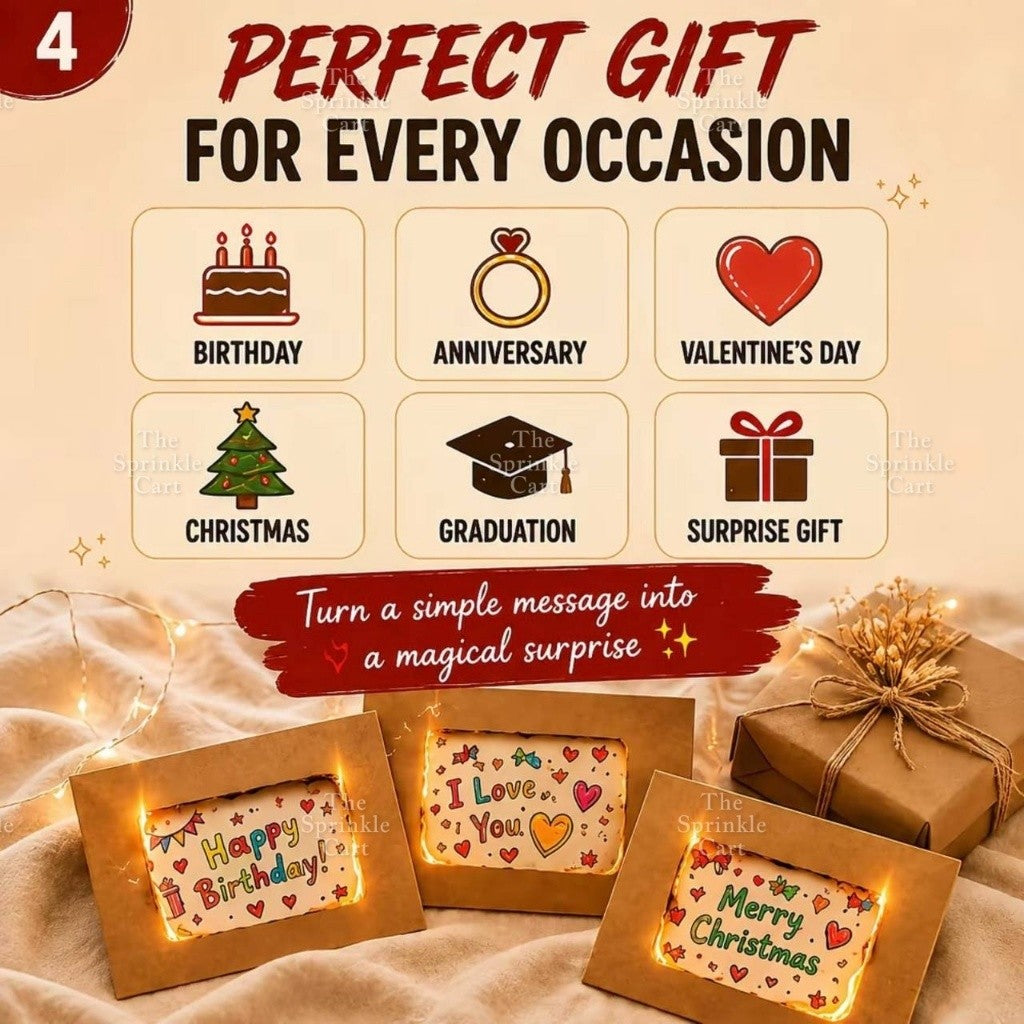Surprise Burning Card DIY Magic Fire Hidden Message Greeting Reveal TSC