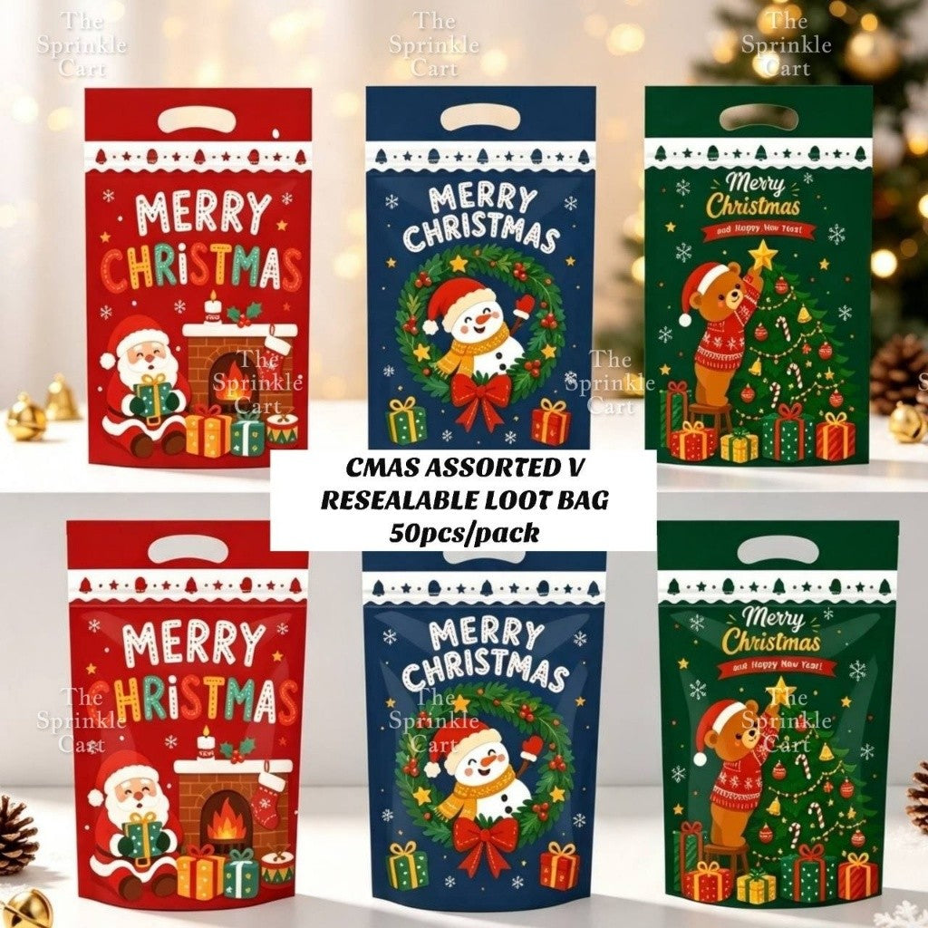 50pcs Christmas Halloween Candy Gift Loot Bag Packaging TSC