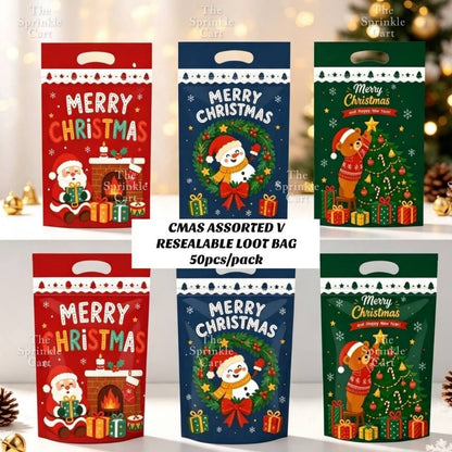 50pcs Christmas Halloween Candy Gift Loot Bag Packaging TSC