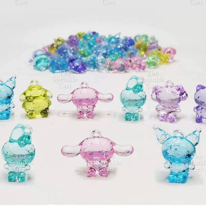 Translucent Crystal Resin Charms Toppers for DIY Cake Decoration Arts and Crafts TSC