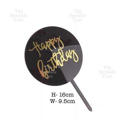 Happy Birthday Acrylic Topper for Cake Greeting Decoration TSC